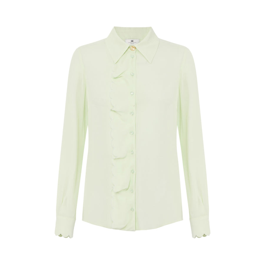 Camicia donna in viscosa con smerlo ricamato