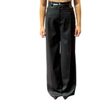 Pantaloni donna a gamba larga fluida