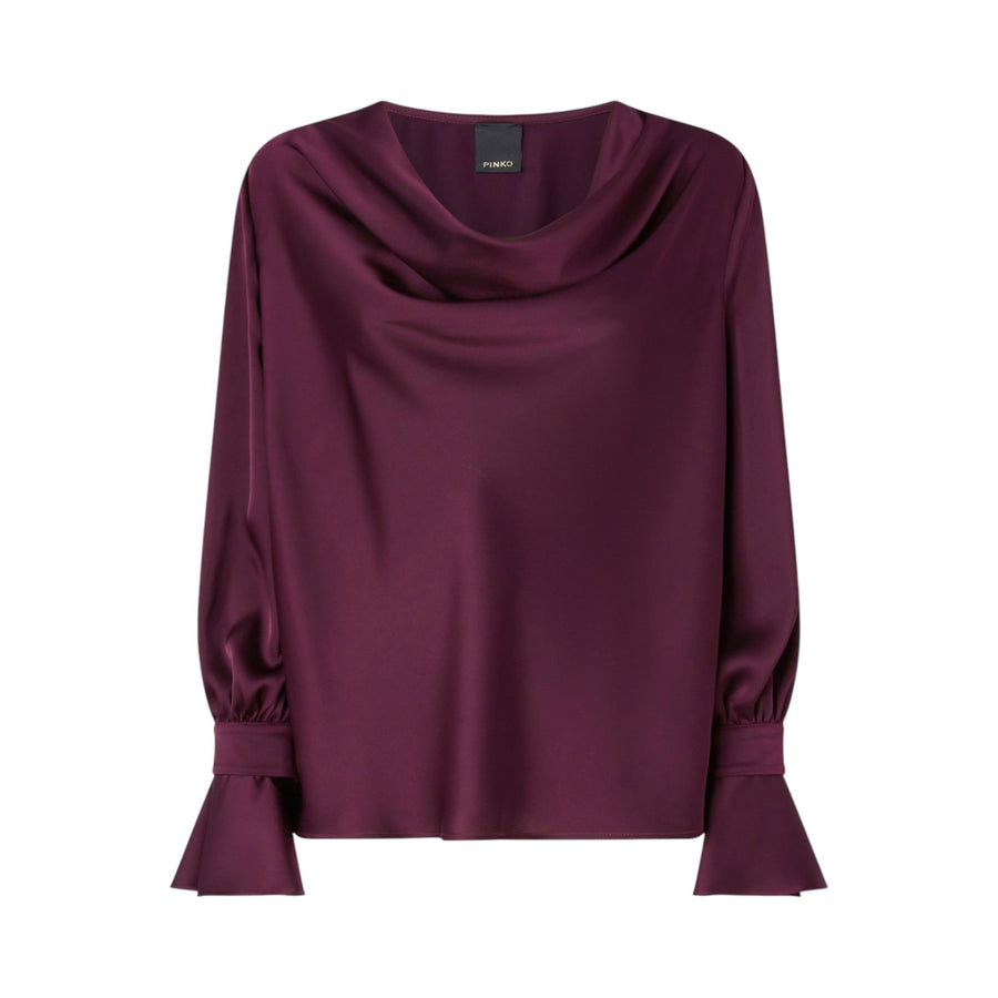 Blusa donna in raso dalla vestibilità comoda