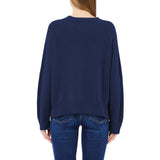 Maglia donna in misto lana con intarsi