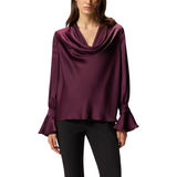 Blusa donna in raso dalla vestibilità comoda