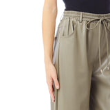 Pantaloni donna flare in ecopelle