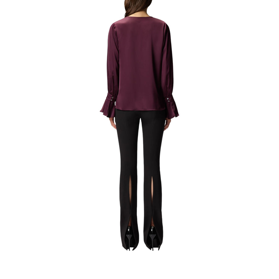 Blusa donna in raso dalla vestibilità comoda