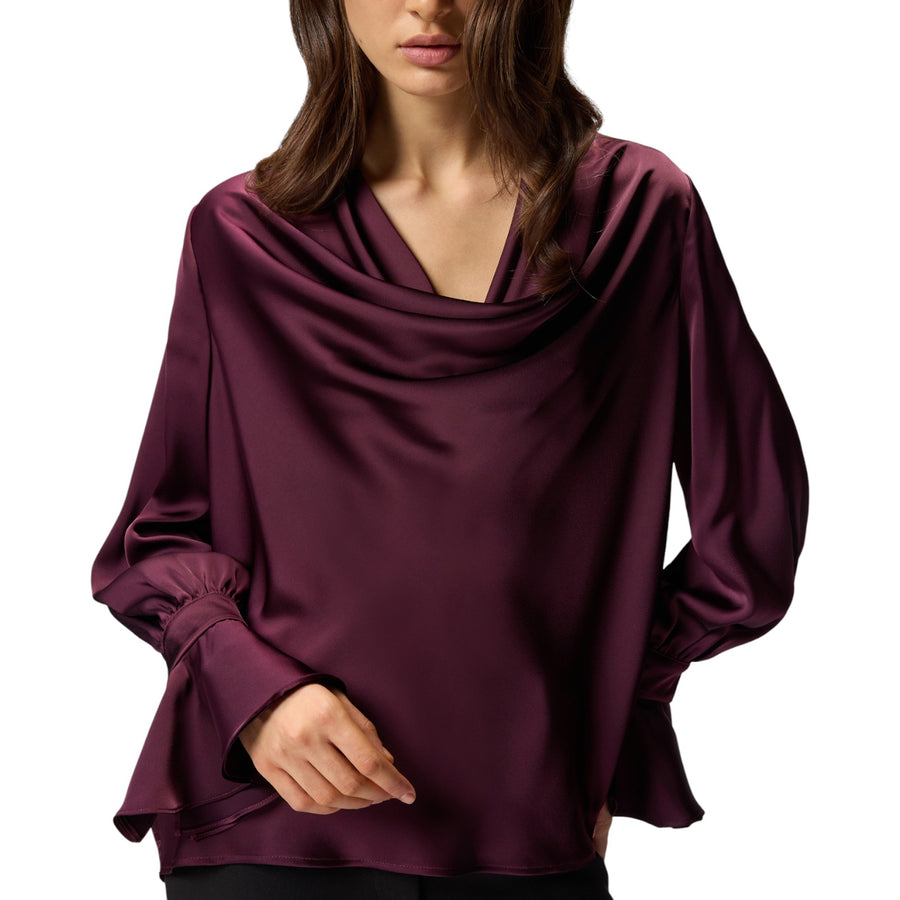 Blusa donna in raso dalla vestibilità comoda