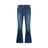 Jeans  donna flare con bottoni gioiello
