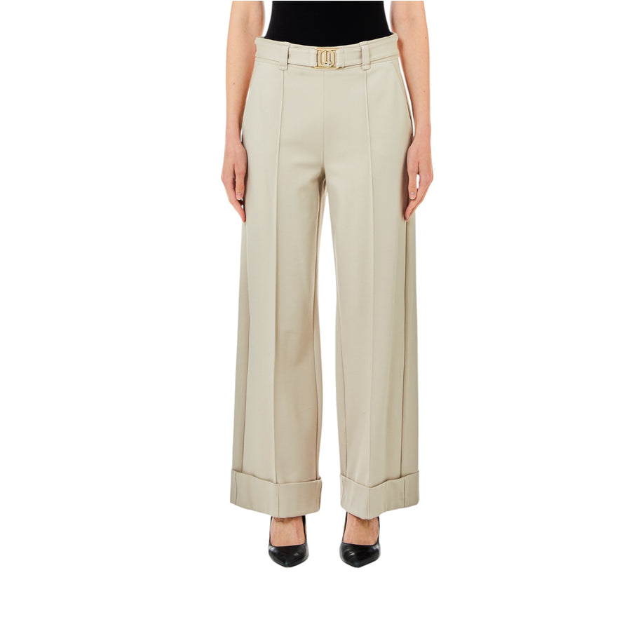 Pantaloni donna cropped con cintura