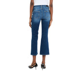 Jeans donna flare con bottoni gioiello