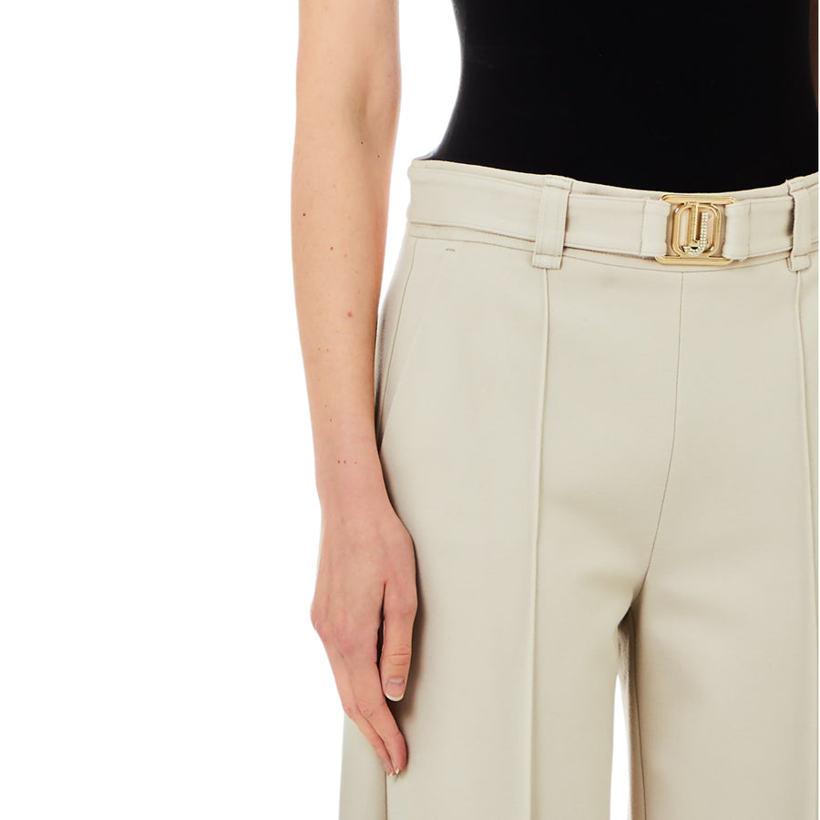 Pantaloni donna cropped con cintura