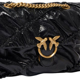 Borsa donna a tracolla Mini Love Bag Puff in pelle new shiny trapuntata
