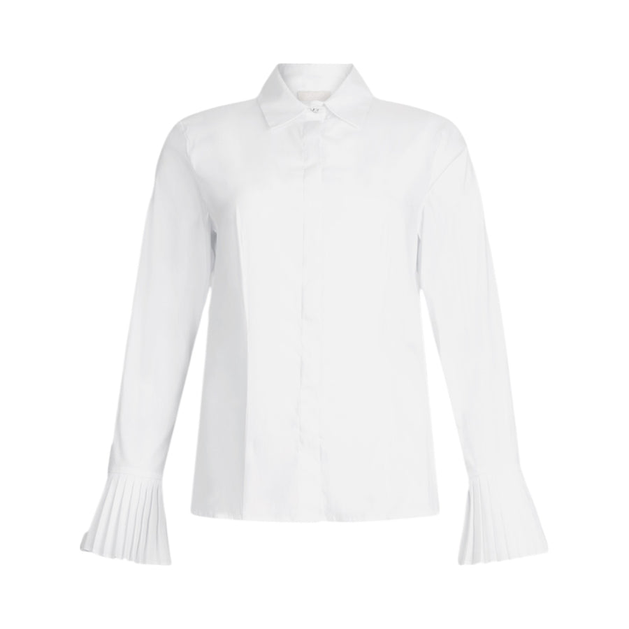 Camicia donna con dettagli plissé