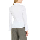 Camicia donna con dettagli plissé