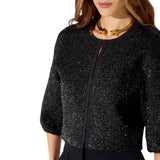 Top donna in maglia con paillettes