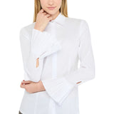 Camicia donna con dettagli plissé
