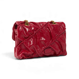 Borsa donna a tracolla Mini Love Bag Puff in pelle new shiny trapuntata