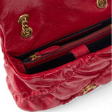 Borsa donna a tracolla Mini Love Bag Puff in pelle new shiny trapuntata