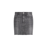 Minigonna donna in denim con borchie