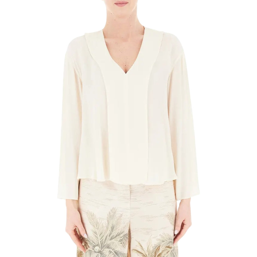 Blusa donna in crêpe