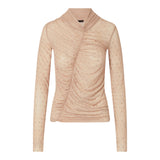 T-shirt donna in tulle full-strass