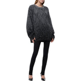 Maglione Donna con collo gioiello e micro paillettes