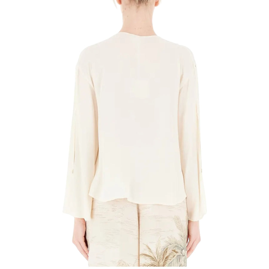 Blusa donna in crêpe
