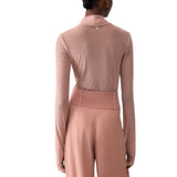 T-shirt donna in tulle full-strass