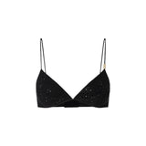 Top donna in tulle con ricami gioiello
