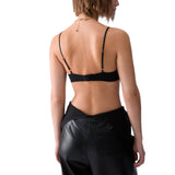 Top donna in tulle con ricami gioiello