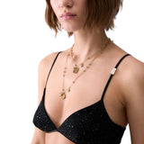 Top donna in tulle con ricami gioiello