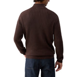 Maglia uomo mezza zip in lana e cashmere