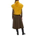 Gilet donna cropped effetto pelliccia