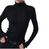 Lupetto donna in lana con rouches
