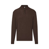 Maglia uomo mezza zip in lana e cashmere