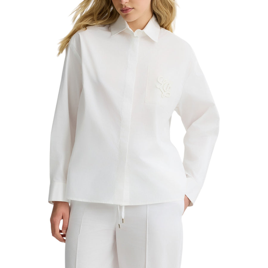 Camicia donna in popeline e organza