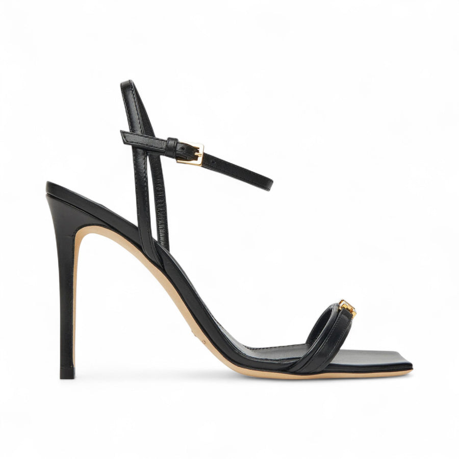 Sandalo donna  in nappa con morsetto smaltato
