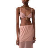 Top donna in tulle con ricami gioiello