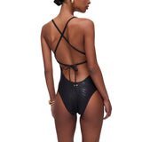 Costume donna intero zebrato