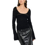 Maglia donna traforata