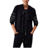 Felpa donna con zip e cappuccio