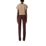 Pantaloni donna in tessuto tecnico bielastico con cintura