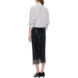 Camicia Donna a righe con cravatta