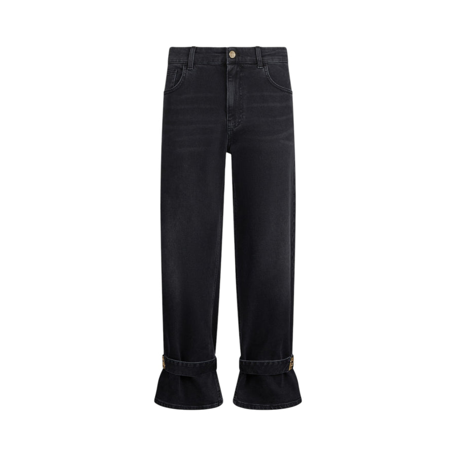 Jeans donna carrot fit a vita alta