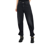 Jeans donna carrot fit a vita alta