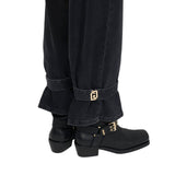 Jeans donna carrot fit a vita alta