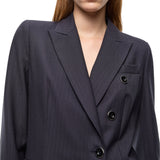 Giacca donna slim doppiopetto in misto lana