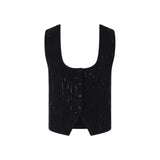 Gilet donna con strass