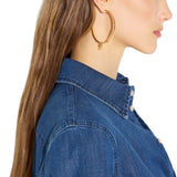 Orecchini donna curvi con logo