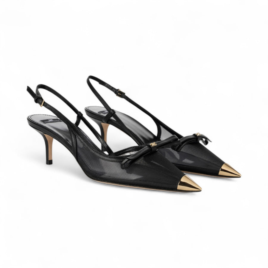 Slingback donna  in nappa e rete