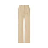 Pantaloni donna straight in popeline