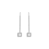 Orecchini donna Logo con Catena Pendente