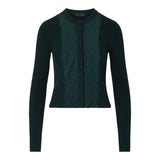 Cardigan donna con inserto in pizzo